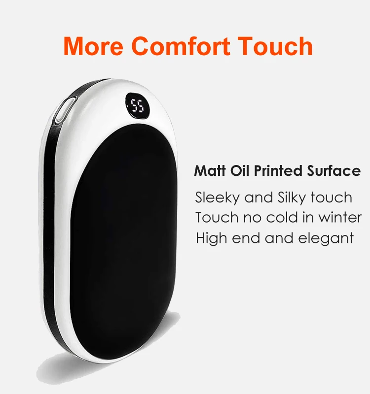  New 12000mAh Hand Warmer Power Bank Portable Pocket Mini USB C Electric Rechargeable for