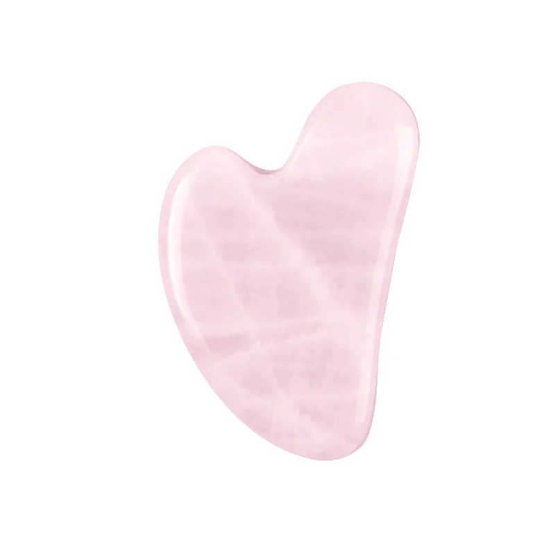 Jade gua shua pink crystal heart face roller Point Pen Butterfly Spoon Shape