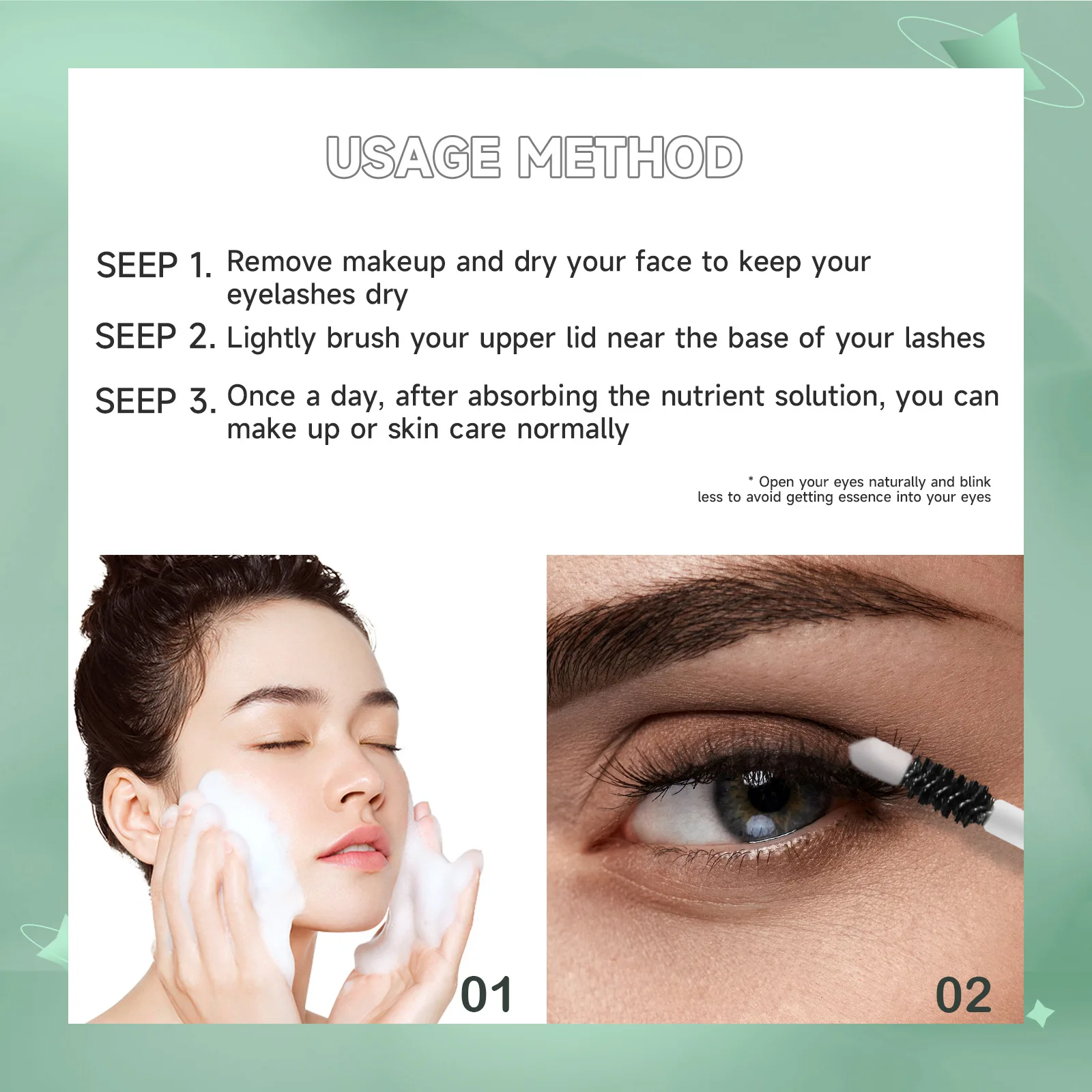 Eyelash growth Nutrient Mascara for Eyelash Lengthening Thickening Gentle Curling Natural Cream Formula for Long Black Eyebrows