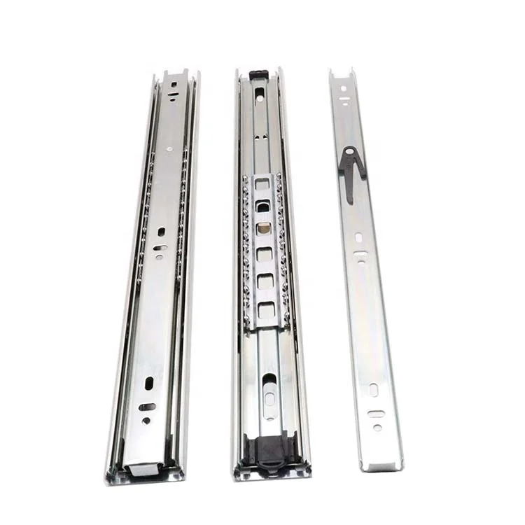3 Ball Bearing Drawer Slides 42mm Linear Guide Rail Open Drawer for Furniture