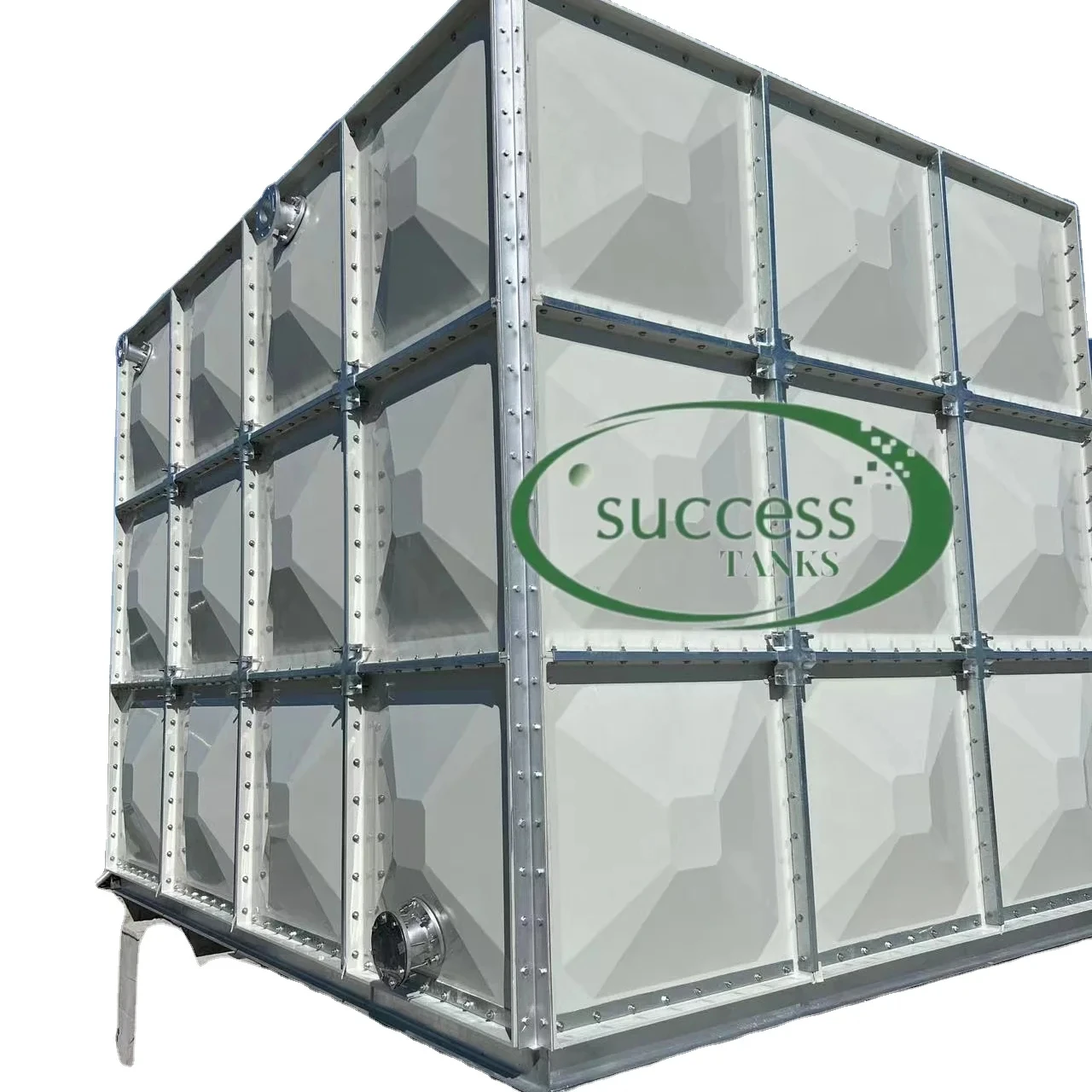 Industrial Precision Large Capacity FRP Tanks Iraq GRP Sectional Water Storage Tanks Constantly Improving