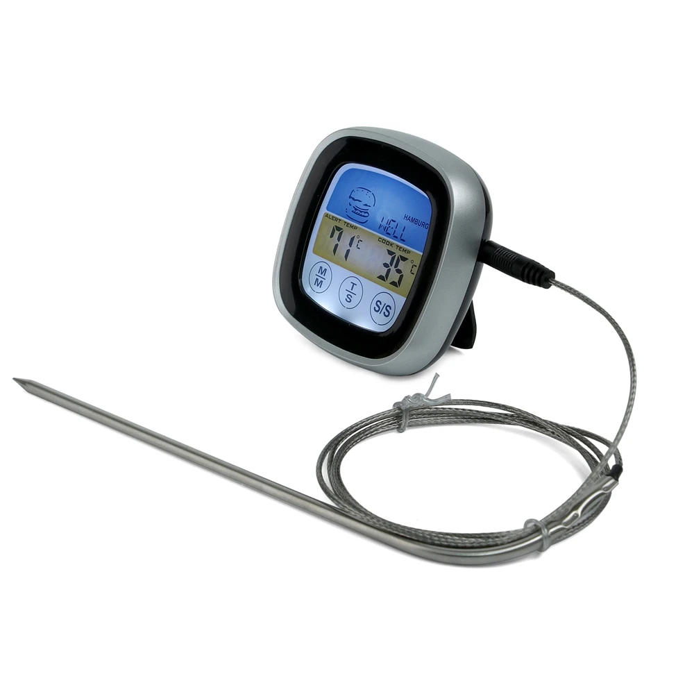 Digital Meat Thermometer Smoker Candy Food BBQ Cooking Thermometer with Smart Kitchen Timer Mode and Backlight