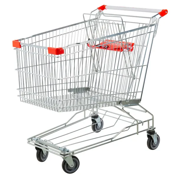 Strong Grocery Store Shopping Cart With Heavy Duty Wheel