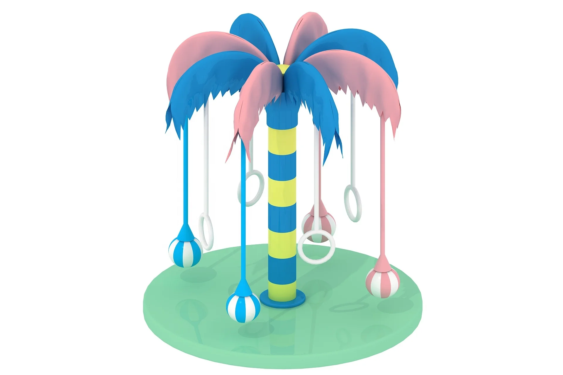 Globalltoy Kids Playground Equipment Indoor Soft Spin Carousel Play  Ride On Toy Soft Play Merry Go Round for Kids