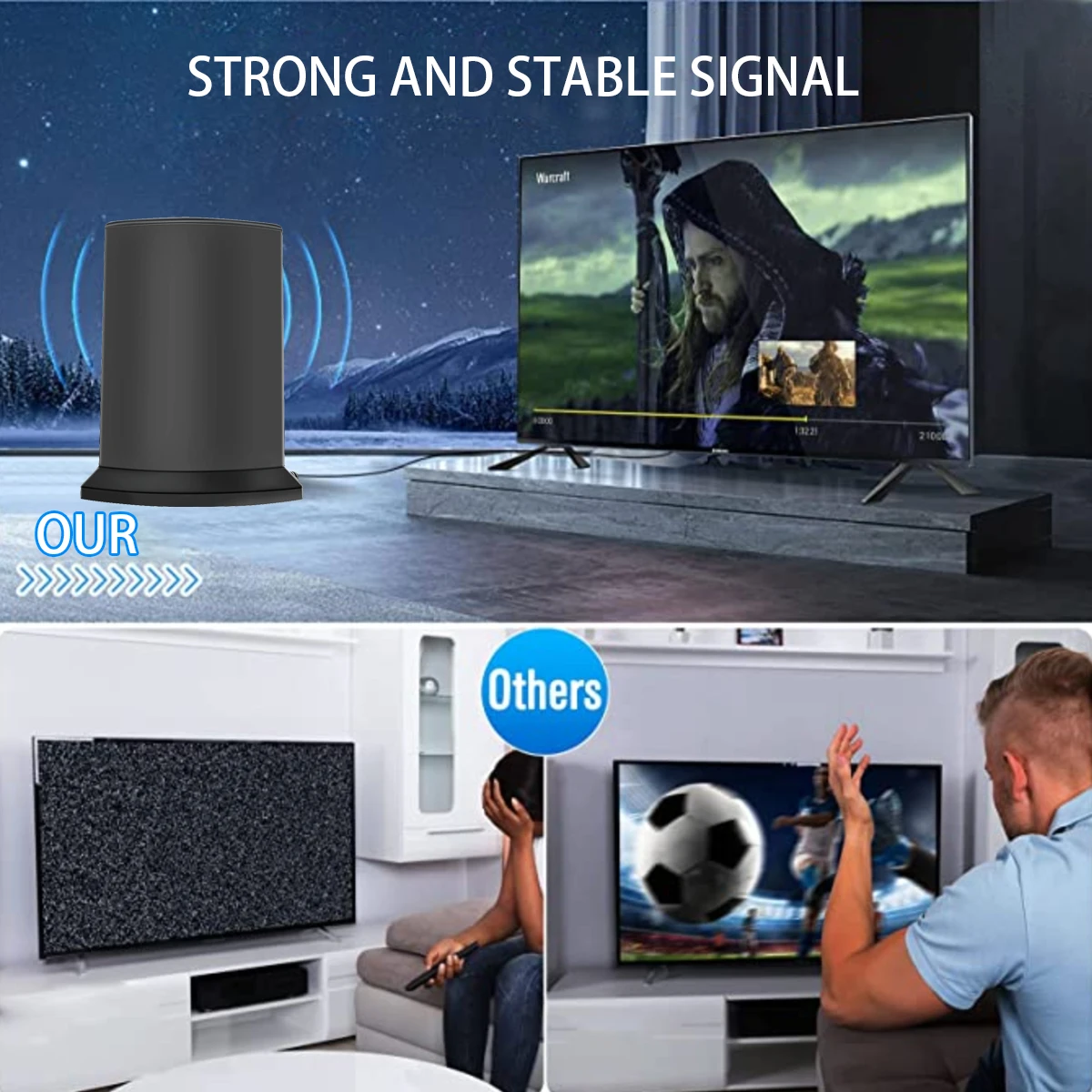 Factory direct high - gain HD outdoor  indoor digital TV antenna