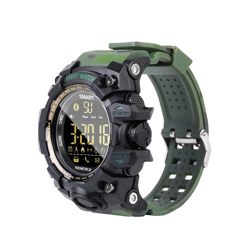 China factory wholesale digital military watch  50 meters waterproof men sport smart watch with steps counting burned calory