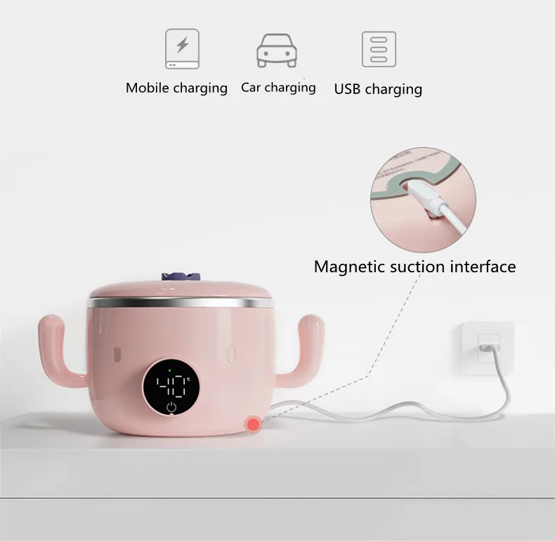 Baby Bowl Rapid induction heating baby food warmer bowl With non slip washer Easy cleaning baby smart feeding heated bowl