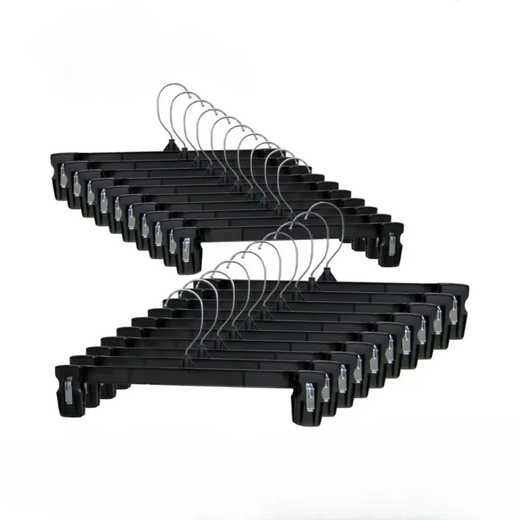 Dry Wet Anti Slip Plastic Hangers Home Multifunctional Coat Hangers Plastic Trousers Rack Pant Hanger With Clip