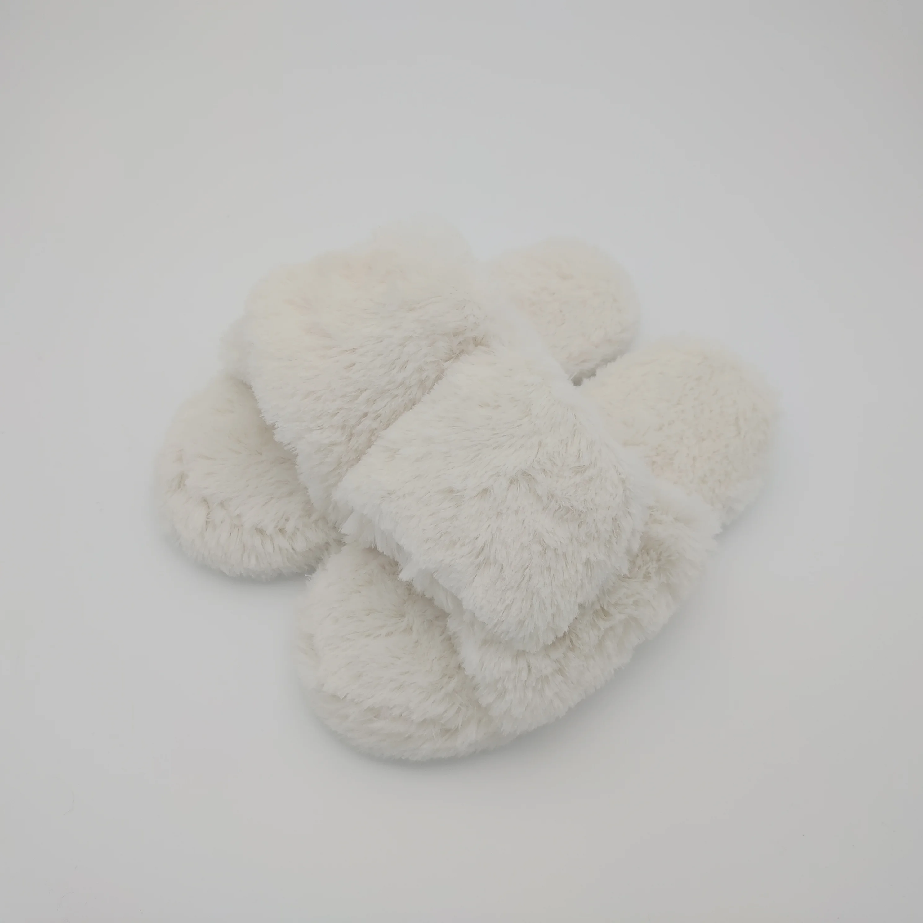 Autumn and winter new rabbit plush contracted leisure fashion home anti-slip light warm slippers