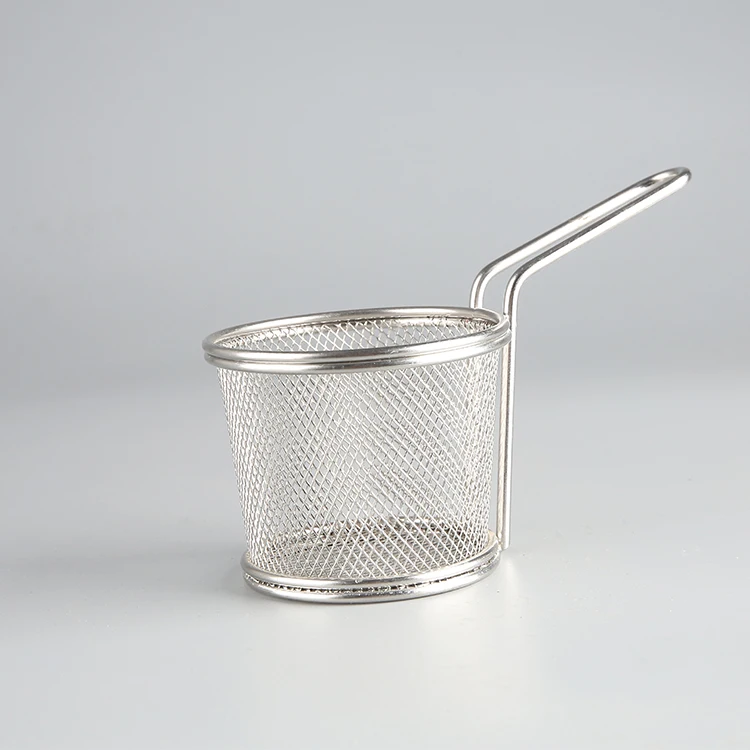 Chip Fry Basket Stainless Steel Mini Fryer Basket Strainer