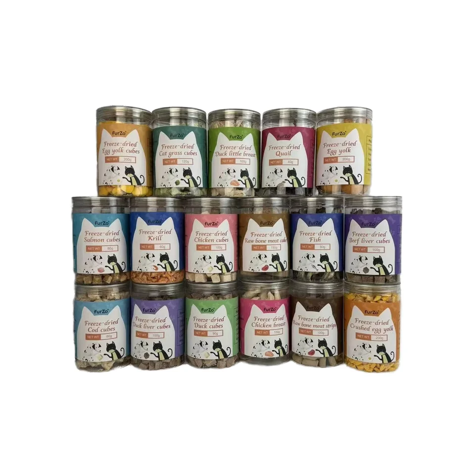 Delicious Universal Pet Food Freeze-Dried Egg Yolk Spring Fish Cat Grass Raw Flesh Liver Liver Beef Liver Nutrition Nature