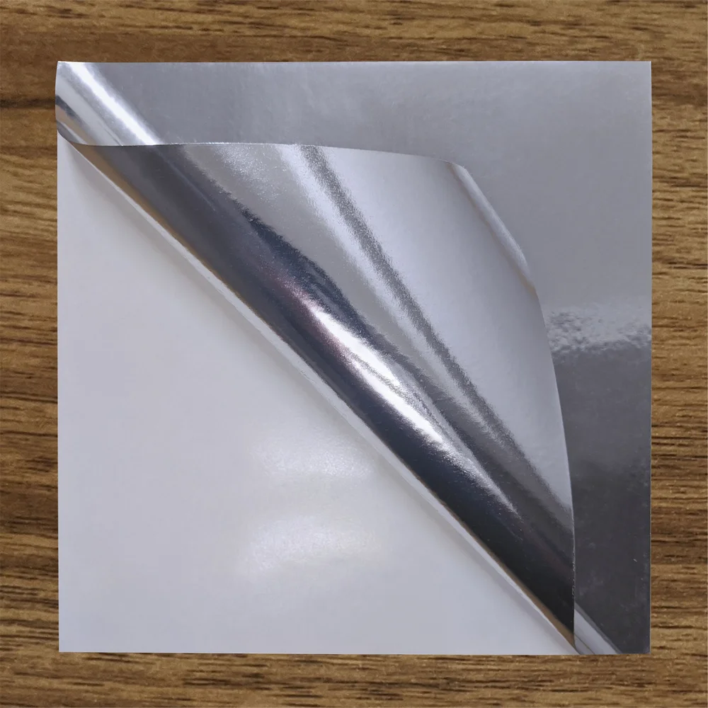 Hot Sell 50 Micron Glossy Silver BOPP Self Adhesive Jumbo Adhesive Film