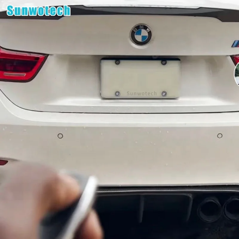 Eu Standard Car License Plate hide cover Holder Wholesale PDLC Smart Film License Plate Cover with Remote Control