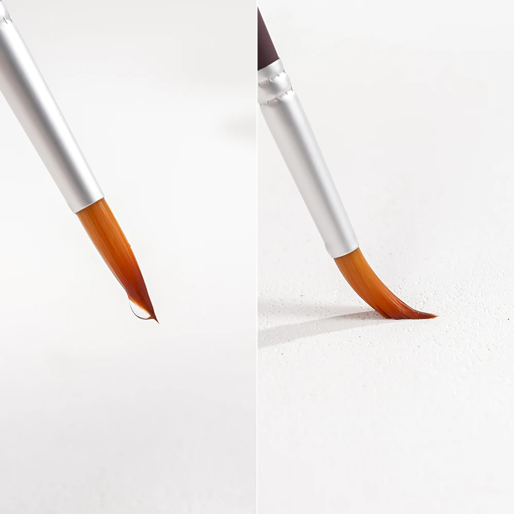 Xin Bowen Professional 3-Piece Matte Paint Rod Nylon Hair Brush Set with Wood Handle for Painting