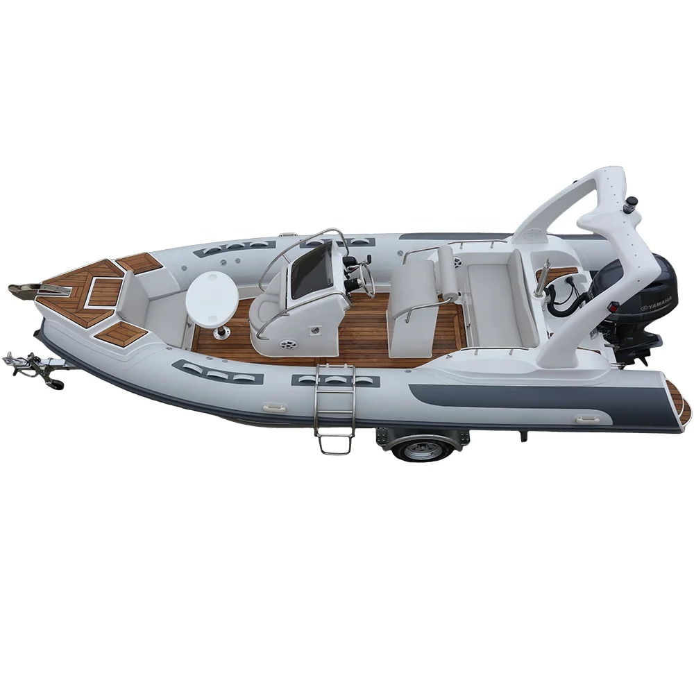 Hypalon boat 19 Feet 5.8m rib 580 inflatable boat with motor for sale