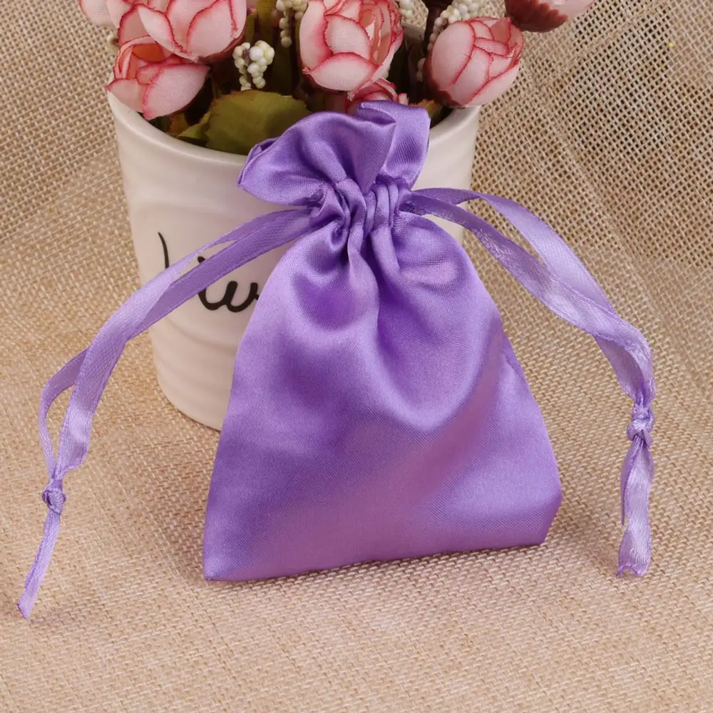 10*15CM Storage Silk Fabric Small Satin Bag For Jewelry Gift