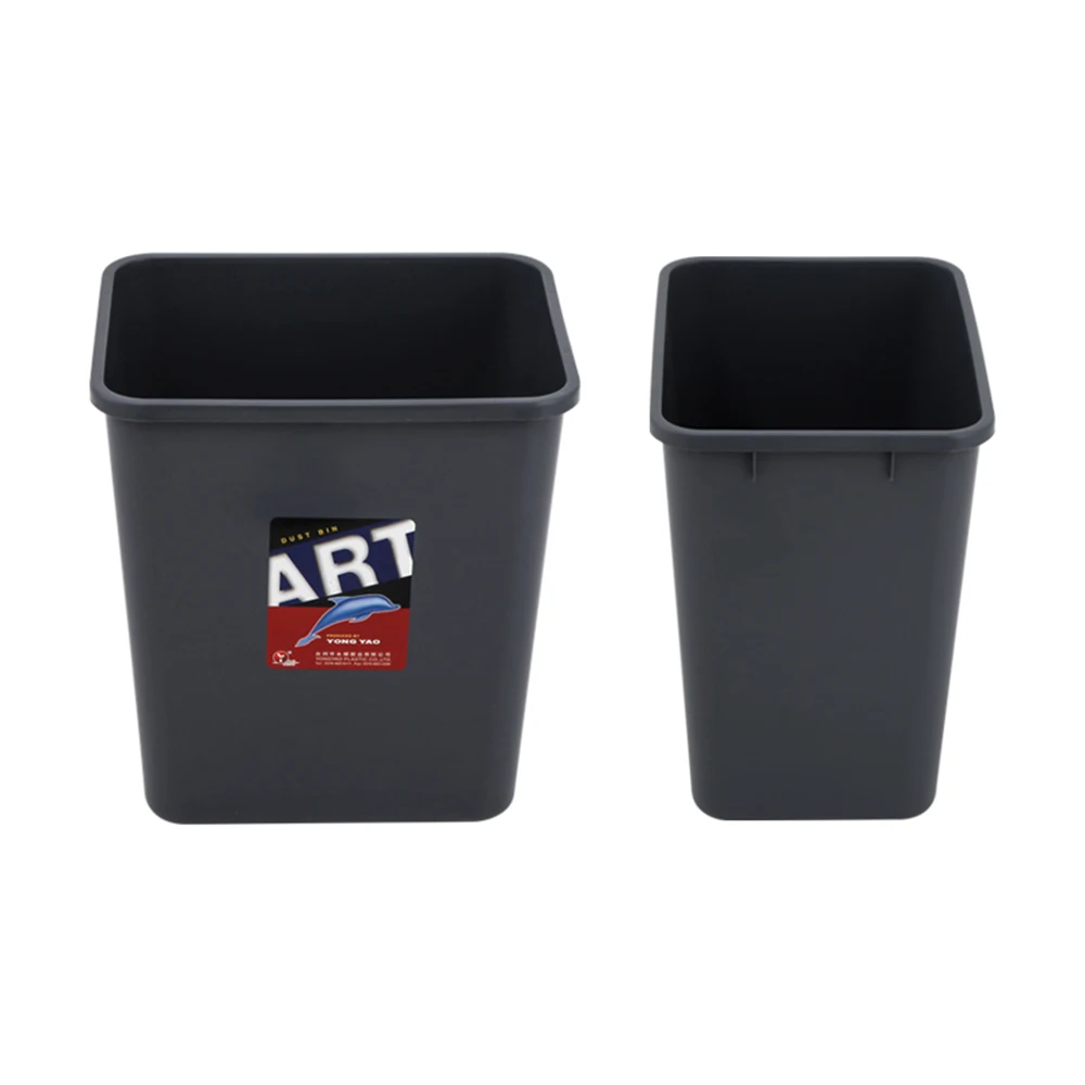 10 liter square plastic dustbin trash can waste paper basket