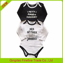 Summer Long Sleeve Organic Cotton Baby Bodysuits For Newborn