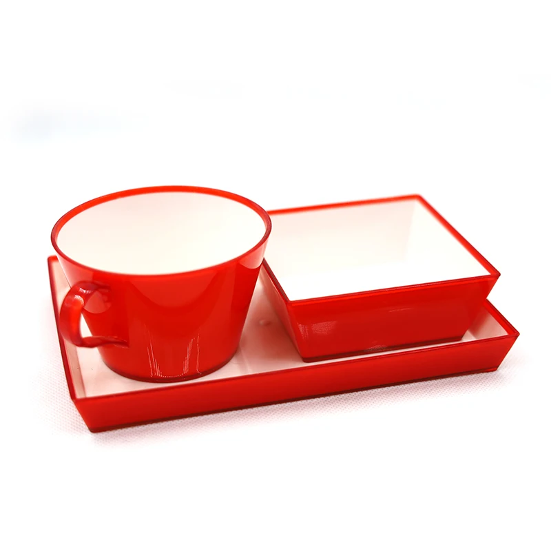 Превосходные изготовленные на заказ экологически чистые пластиковые наборы посуды, набор пластиковых чашек для авиакомпании