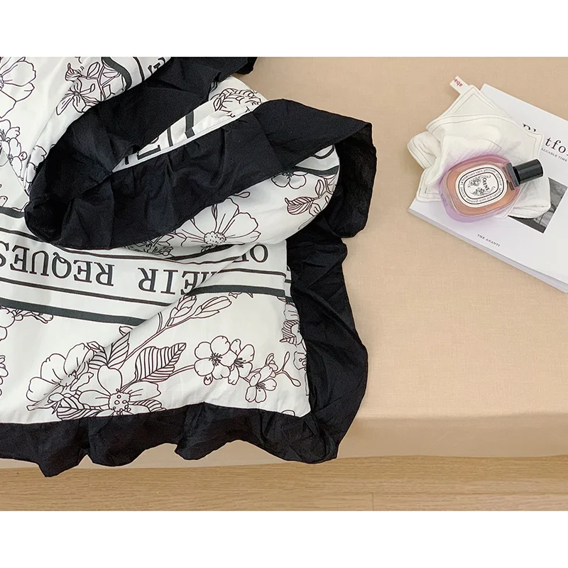 Hot selling factory outlet high quality korean style  elegant sheet bed set wash painting  bedding set