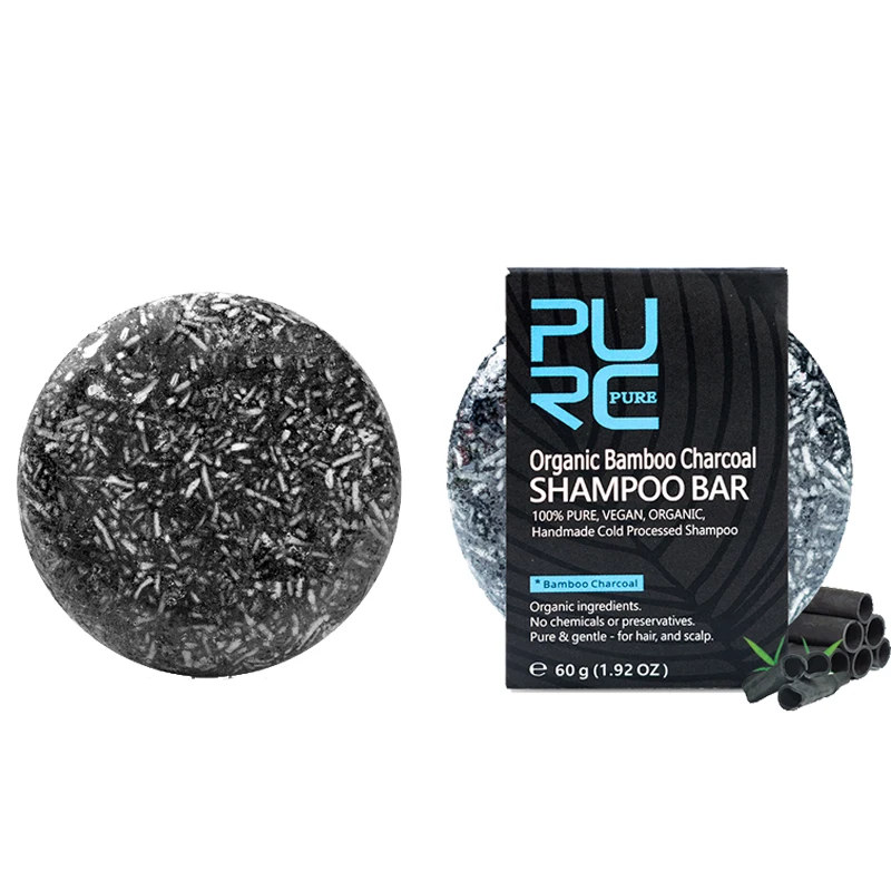 Custom Herbal Bamboo Charcoal Shampoo Bar 60g Hair Soap Natural Organic Handmade Solid Shampoo Private Label