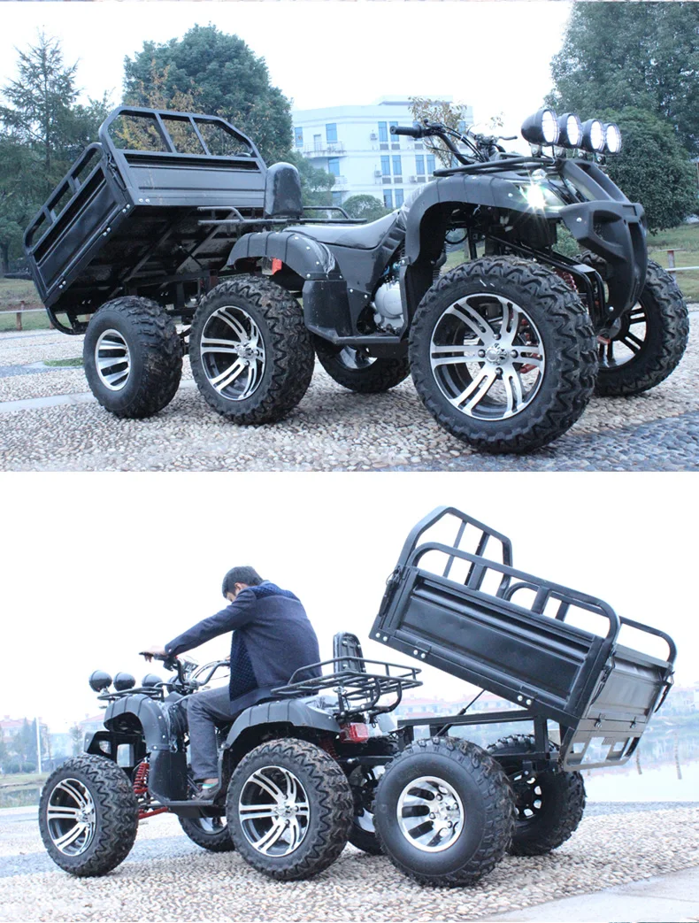 2021 ATV с прицепом четырехколесный внедорожный мотоцикл фермер мост привод горный велосипед картинг