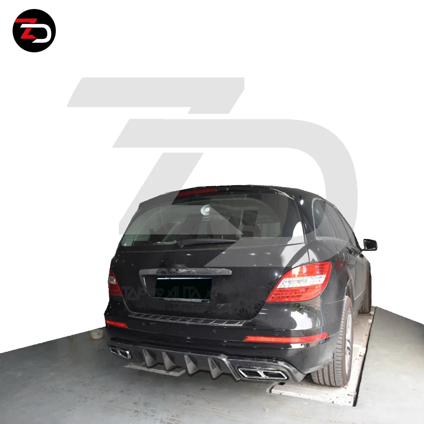 Good Quality Carbon Fiber Body Kit With Front Lip Rear Diffuser For R class W251 V251 2006 To 2008