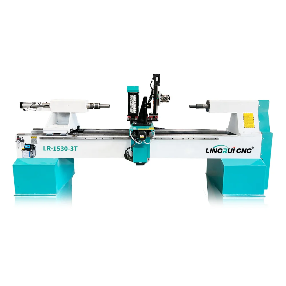 Jinan Lingrui CNC LR-1530-3T automatic wood bead machine making buddha beads cnc wood lathe