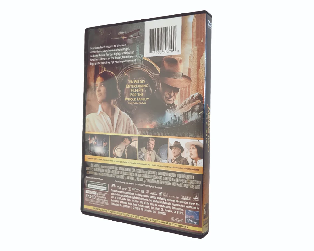 Indiana Jones and the Dial of Destiny Latest DVD Movie 1disc Factory Wholesale  Hot Sale DVD Movies TV Series Boxset CD Cartoon