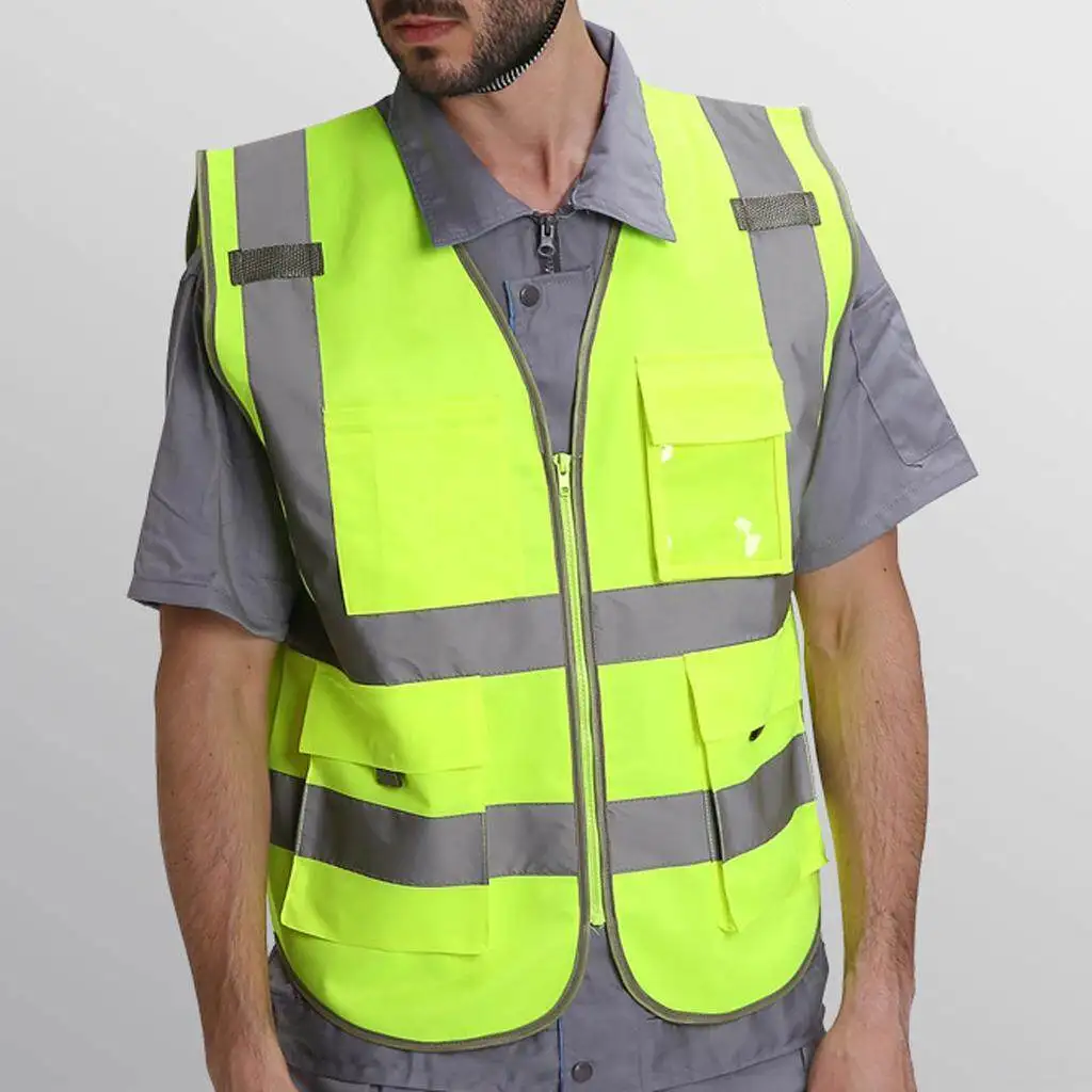 Tactical 100% Polyester High Visible Vest Workwear Safety Security Guard Uniform Vest