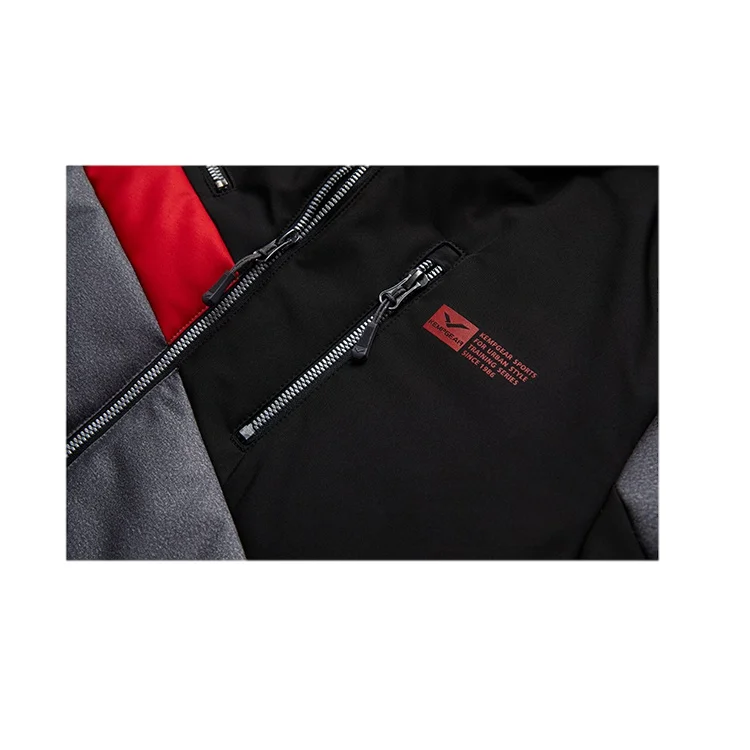 Kempgear Black gray winter hooded adult men high quality breathable ski sport outdoor custom snowboard jacket