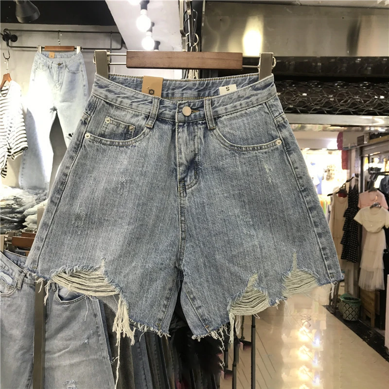 Fashion Ladies Denim Shorts A Grade Used Clothes Women Shorts Jeans Some New With Tags In Stock Wholesale