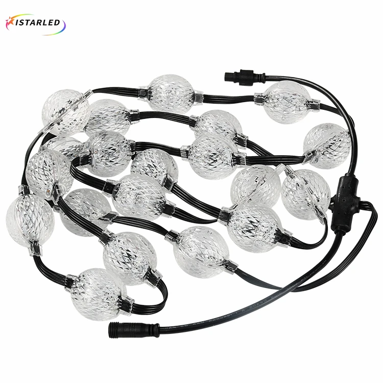 dc24v spi k-1000c 35mm rgb pixel Ball String Light 3D RGB LED Pixel Ball