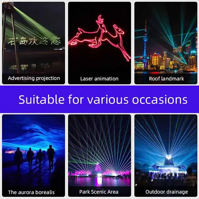 10W RGB full color laser light christmas special effects laser lights