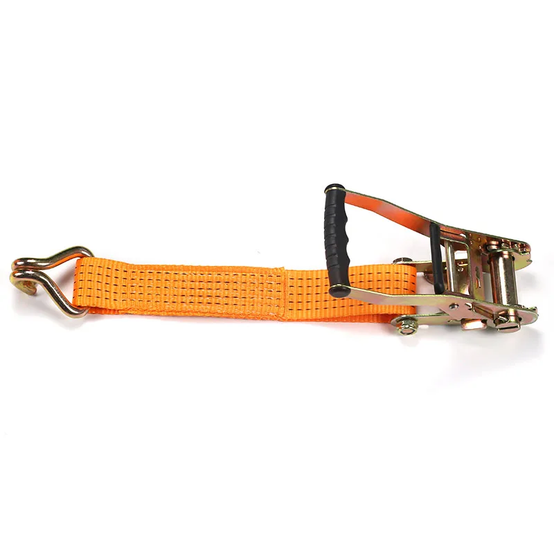 Manufacturer 50mm heavy duty ratchet tie down 5ton custom logo cargo lashing belts
