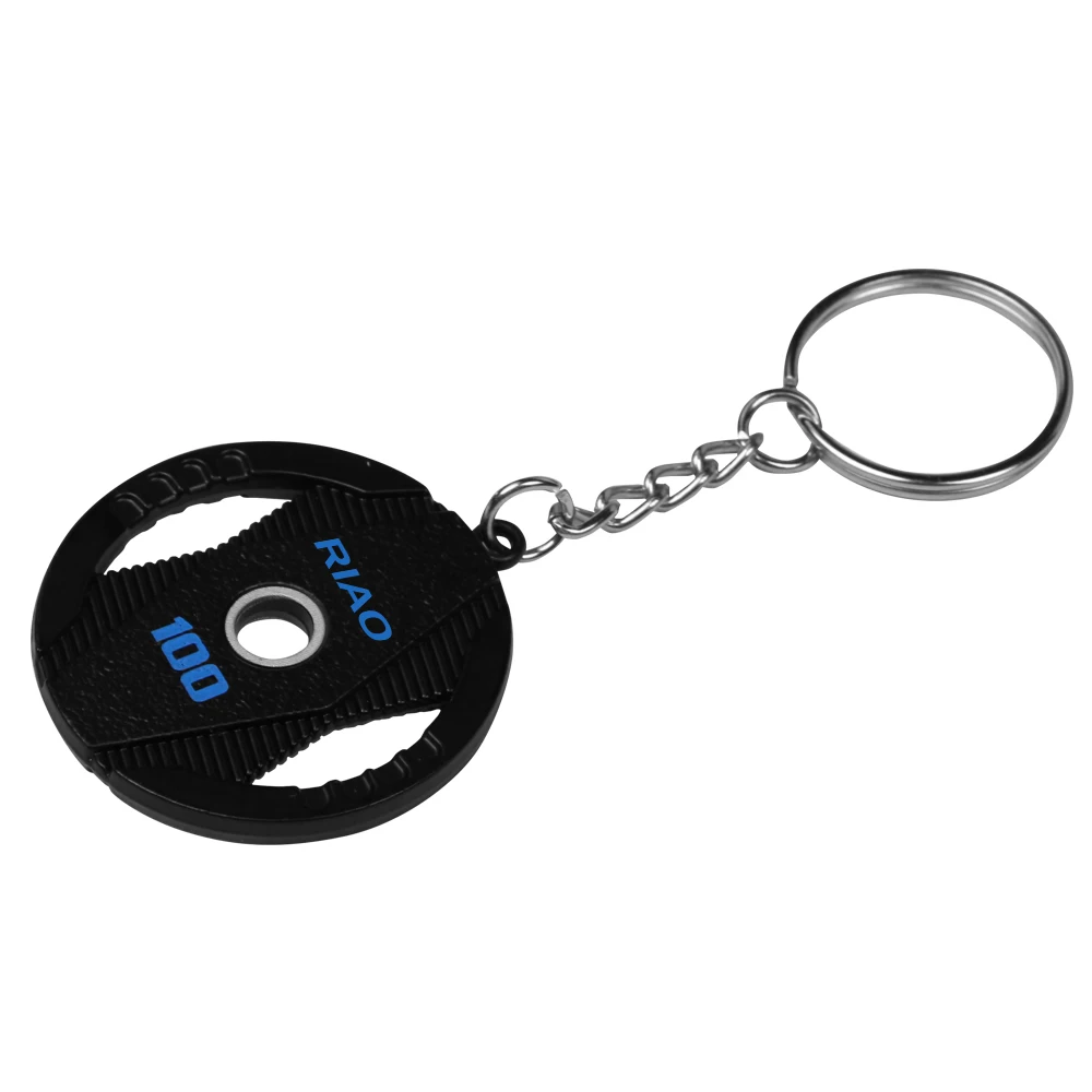 Wholesale Fitness Barbel Bumper Weigh Plate Keychain Fot Gym Souvenir
