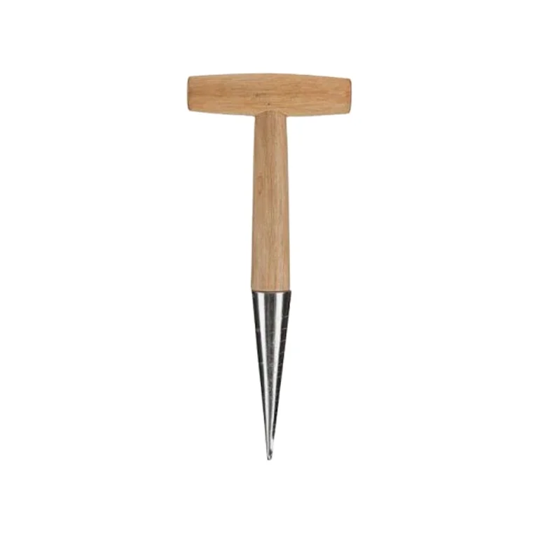 Heavy Duty Stainless Steel Garden ASH Wooden Handle Seed Dibber Tools Garden Hand Tools For Digging Hole