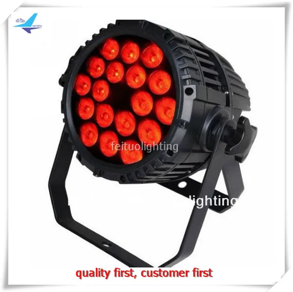 Aluminum 18*10w rgbw 4 in 1 IP65 Waterproof LED Par Light  DMX512 Control Professional Stage DJ Equipment Disco Wedding Party