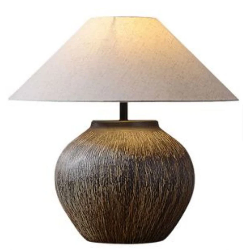 Geometry Art Design Table Lamp Modern Nordic Style Black Color Ceramic Material Base Desk Lights