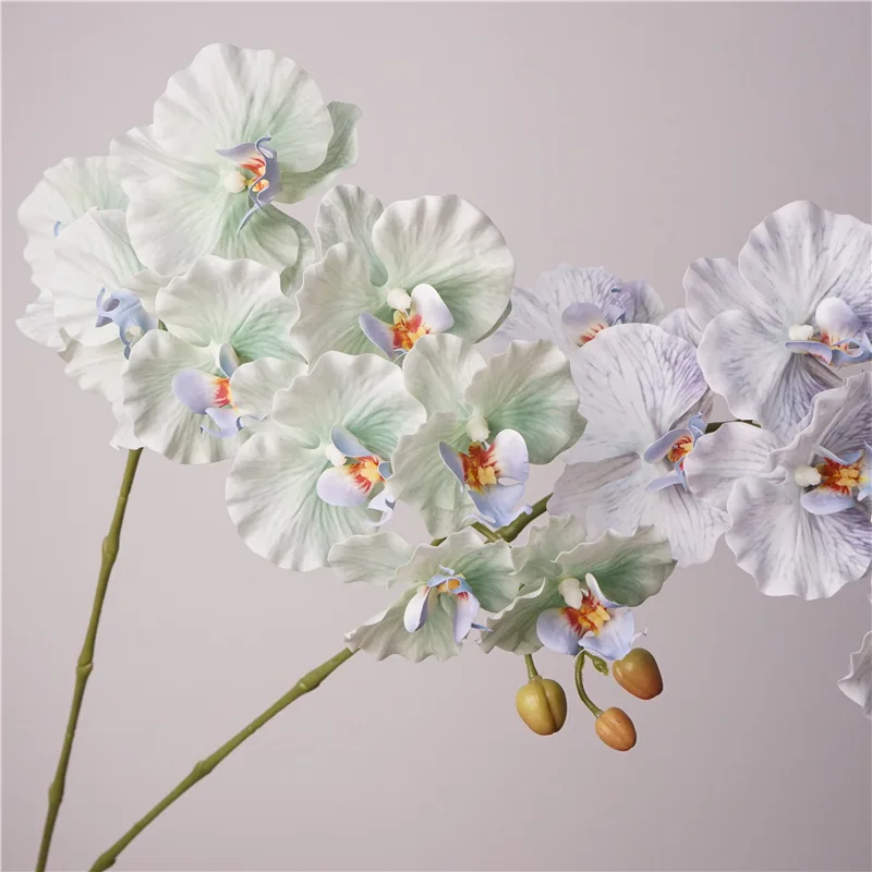 ZY655 3D Latex 98CM 9 Heads Artificial Phalaenopsis INS Orchid Flower for Decoration