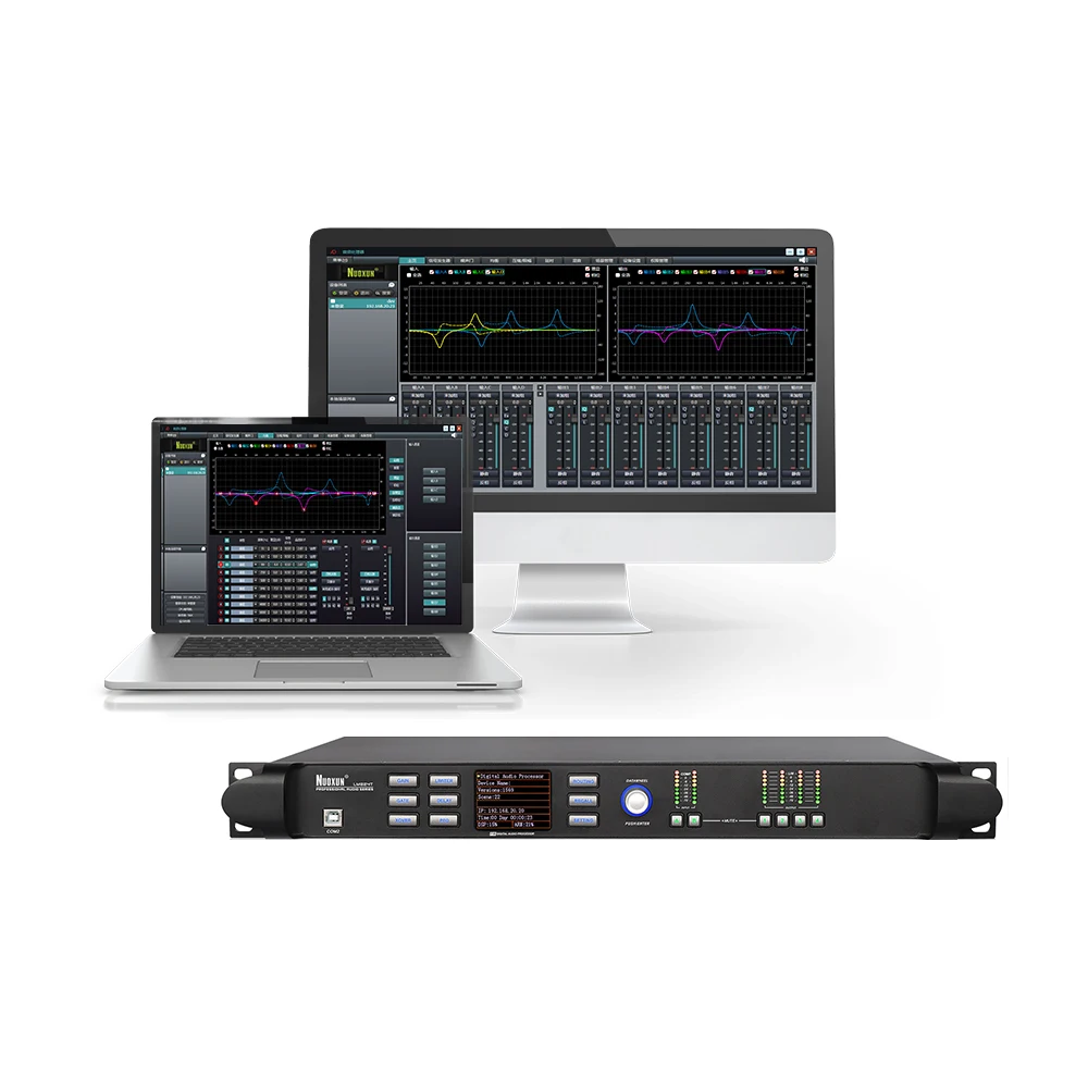 Professional 2 Input 4 Output Digital Audio Processor Speaker High-Efficiency Processor Dsp Audio Processor