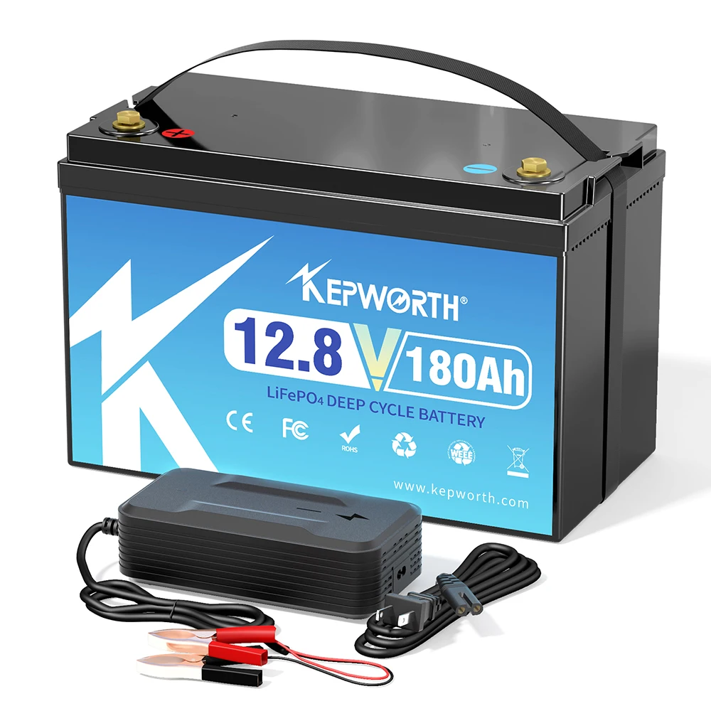 2024 hotsell Kepworth 12V 180Ah LiFePO4 Lithium Iron Phosphate Battery Built-in BMS 4000+times Cycles Power Home Energy Storage
