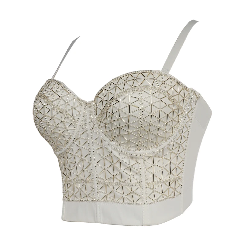 Manufacturers Wholesale fashion Beaded decoration Suspenders corset top for plus size