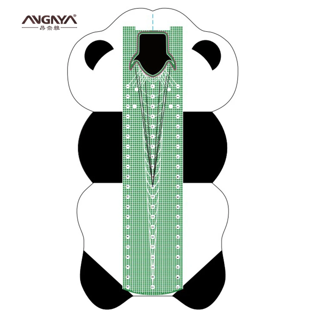 2020 Panda Green Bambo Long Thick Acrylic Nai Form Reusable Gel nail form paper private label logo dual Nail Art Forms