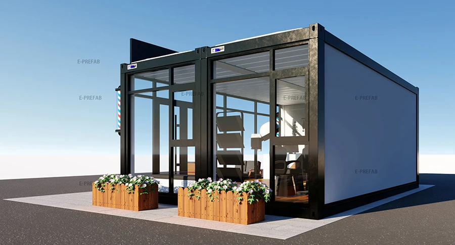 CE China Supplier Easy to install container house Safe Strong Stable Steel  20Ft/30Ft40 Ft Flat Pack Container House For Mall