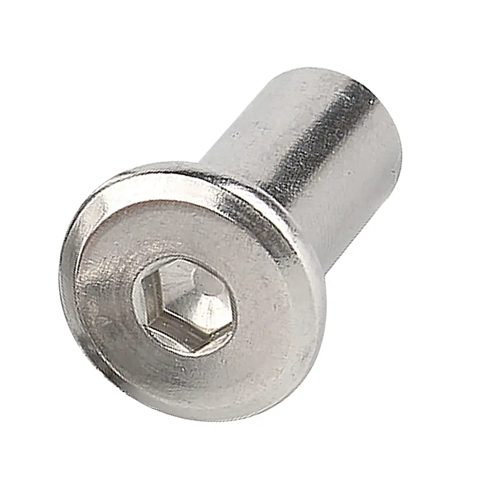 Hex Socket Flat Head Stainless Steel Rivet Bushing Sleeve Nut 6mm Binding Screw Nut M6
