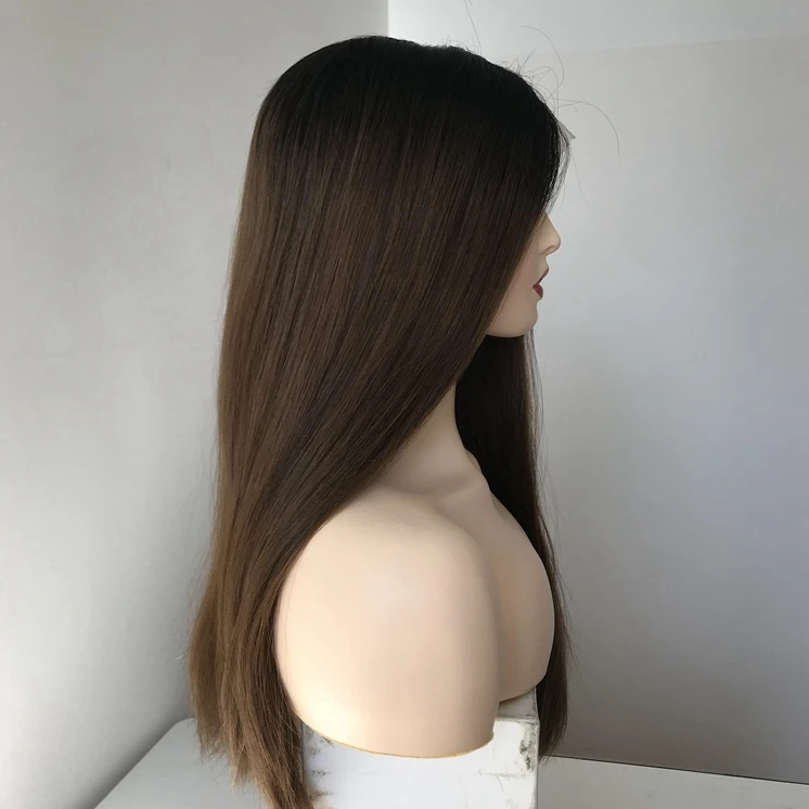 China Supplier Customizable Brazilian Unprocessed Virgin Hair Swiss Lace Top Kosher Jewish Wigs