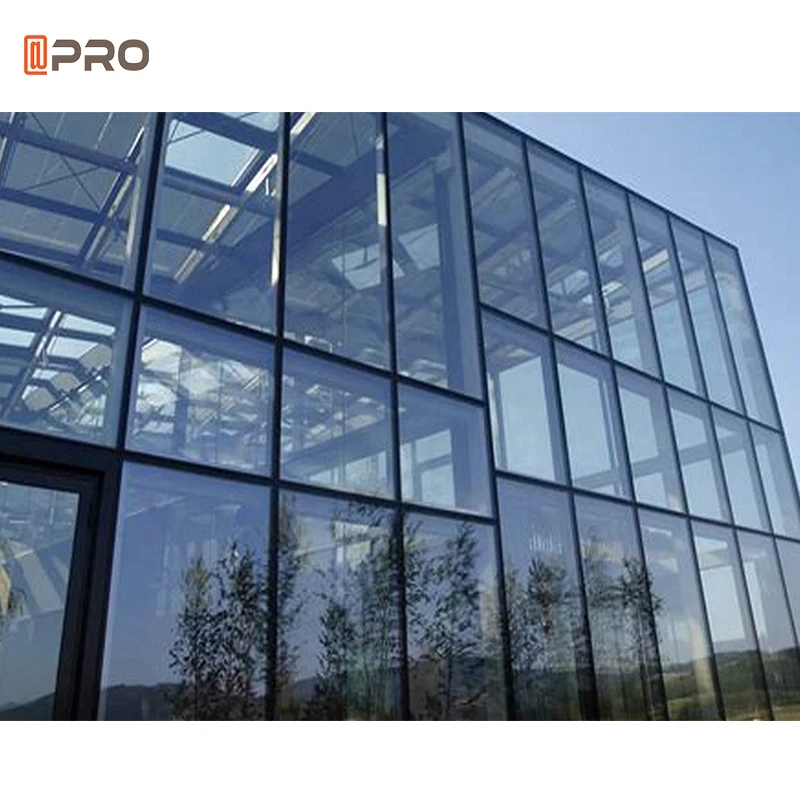 Коммерческая Высококачественная алюминиевая закаленная стеклянная занавеска