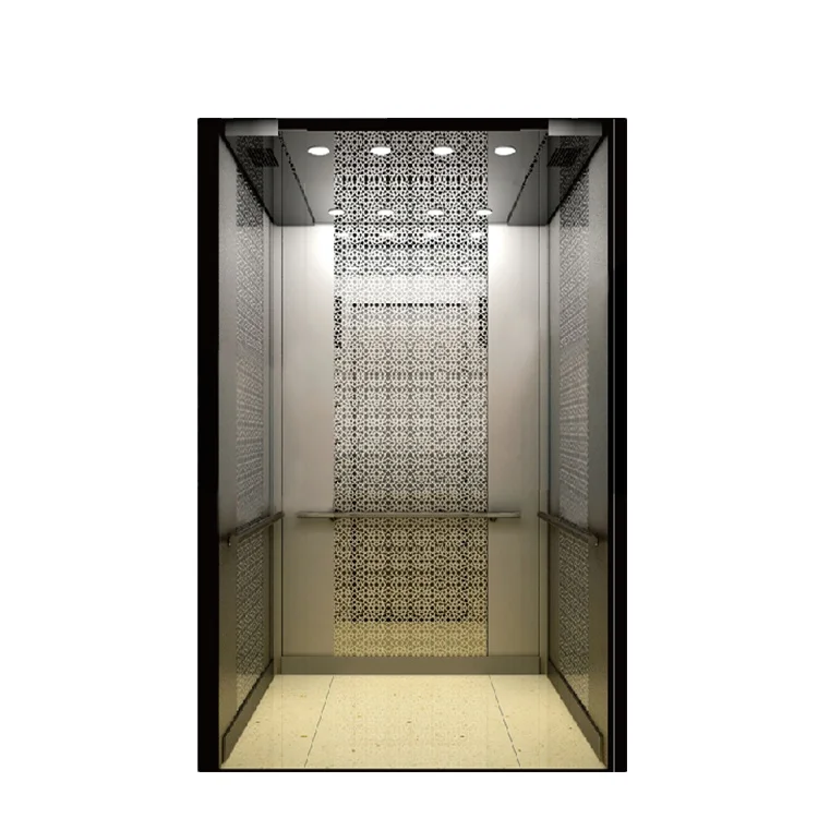 6 person hairline stainless steel commercial hotel elevator passenger Lift with factory price