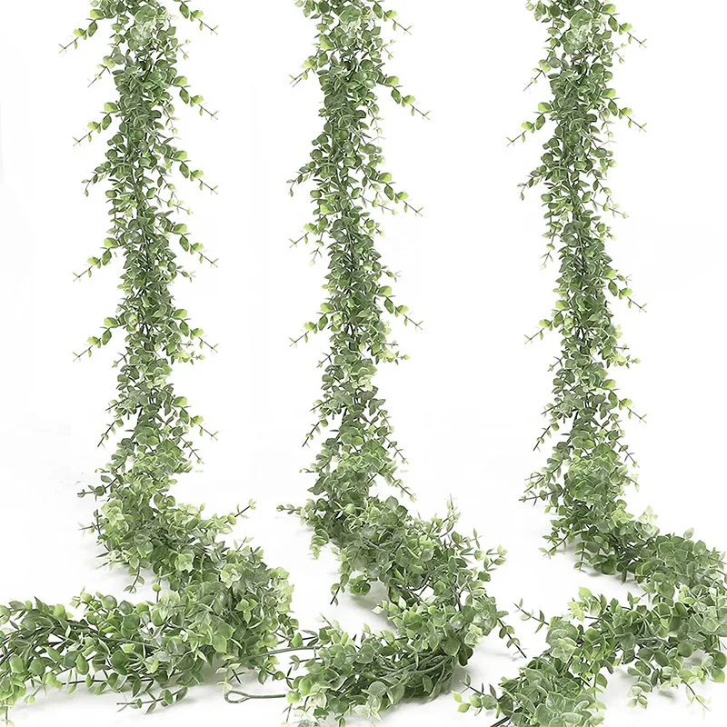 Buy 6ft long home decoration greenery plant vine artificial eucalyptus garland wholesale faux eucalyptus wedding garland